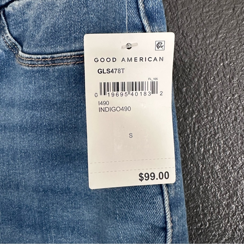 Good American Power Stretch Pull-On Straight Jeans NWT Size S 4-6 - Picture 4 of 6